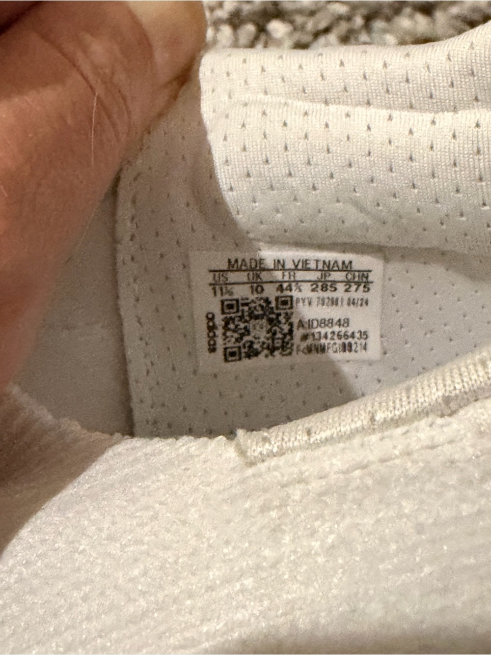 Adidas Lightboost/Ultraboost White Athletic Running Sneakers - Picture 7 of 8